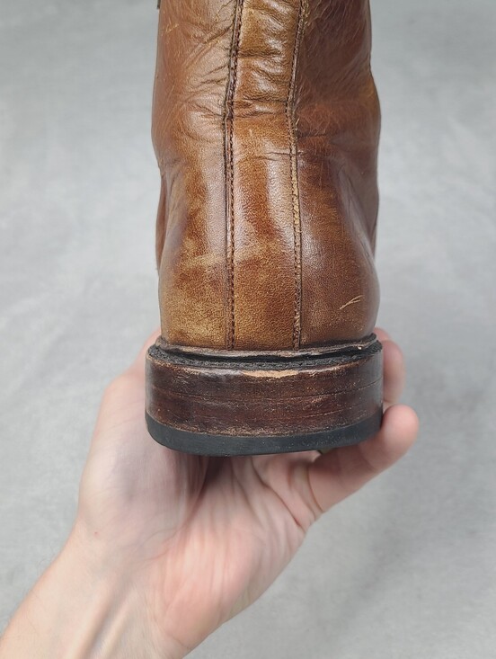 Frye Men\'s Paul Inside Zip Pull On Boots Cognac Leather Ankle Engineer 11.5 D main image 12